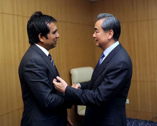 王毅会见萨伊德(图:外交部网站)