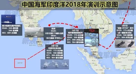 上图,中国海军印度洋训练的时间点与印度号称干涉马尔代夫的时间点吻合