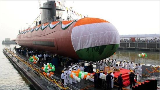 9月21日，“卡尔瓦里”号的交付仪式  图源：印度海军网站