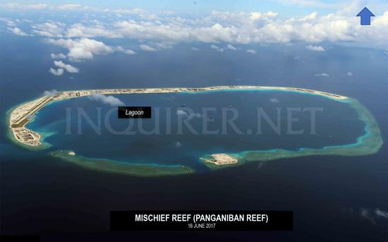 图12:美济礁全景之二,摄于2017年6月16日。