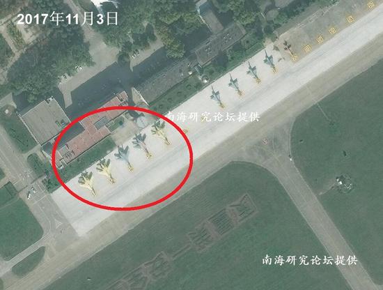 国外卫星公司发布歼-11D出现在阎良试飞基地的卫星照片。