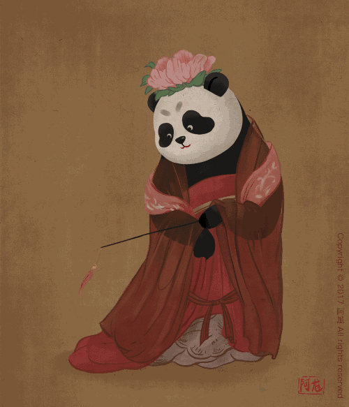 《簪花仕滚图》 原作:《簪花仕女图》