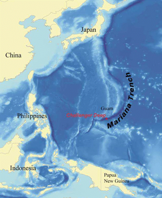 太平洋海沟分布,可见中国未来反潜作战都在水深较深的地区