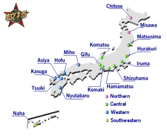 日本空自基地分布图，狭长的国土也分散了力量