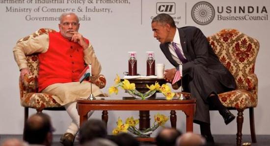 印度方面曾非常担心这些协议单方面有利于美国,图为穆迪会晤奥巴马