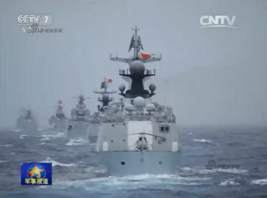 资料图:中国海军三大舰队集结南海演习