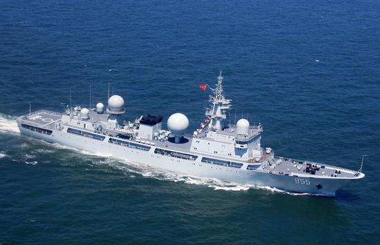 中国海军电子侦察船(资料图)