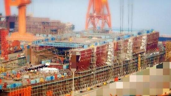 中国第2艘航母分段