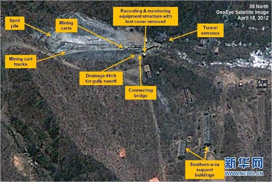 丰溪里核试验场共有三个坑道，分别为2006年第一次核试验所使用的东侧坑道，2009年与2013年核试验所使用的西侧坑道，以及从2009年开始建设的南侧坑道。