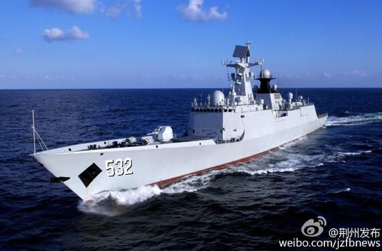 资料图：中国海军新1艘054A舰服役