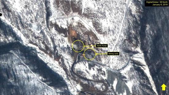 朝鲜核试验地点卫星图