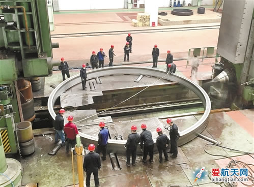 资料图:2015年4月研制成功的新型运载火箭用9米级超大型铝合金整体环件