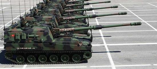 资料图：土耳其装备有韩国K-9改型榴弹炮
