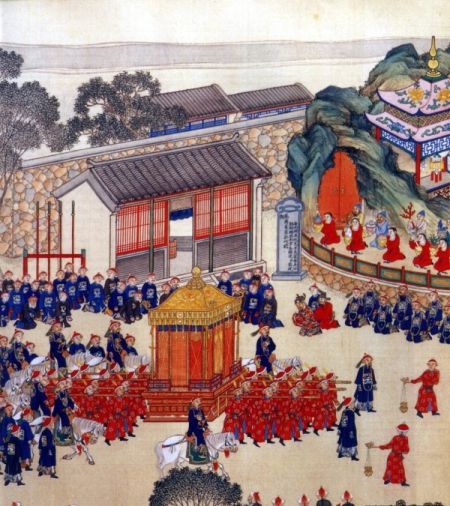 由《乾隆帝八旬万寿图卷》可见太平君主生活的纵恣奢华。