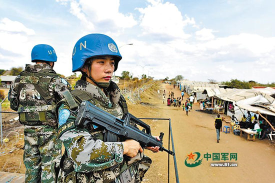 我国特战女兵赴国外维和