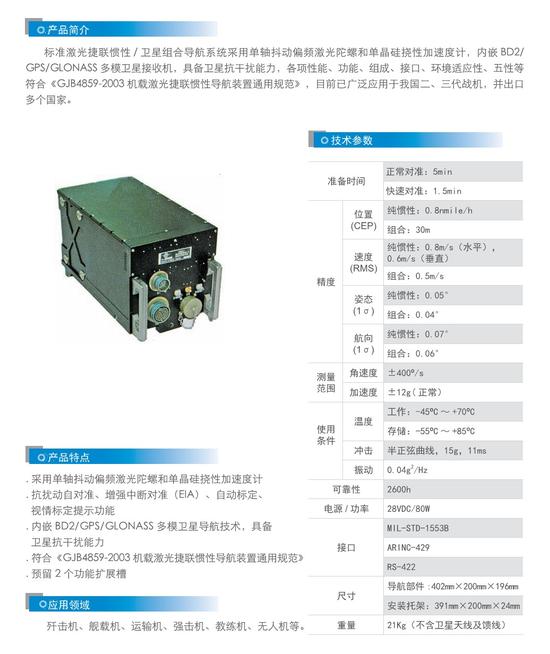 国产激光惯导系统