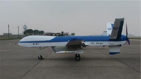 图为鹞鹰2无人机试飞阶段涂装，实用升限达到7500米。
