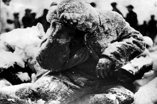 苏芬战争中被冻死的苏联军人。（资料图）