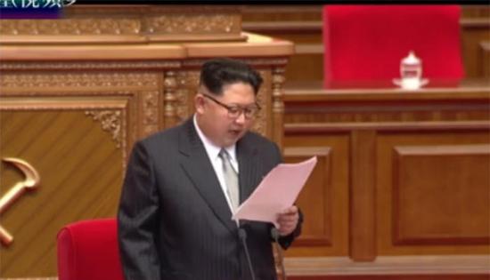金正恩出席朝鲜劳动党七大。