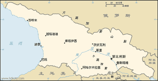 格鲁吉亚地图