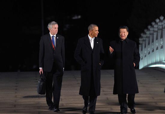 资料图:习近平与奥巴马