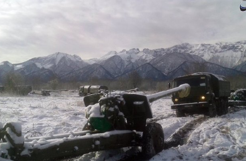 照片中有疑似俄军训练照