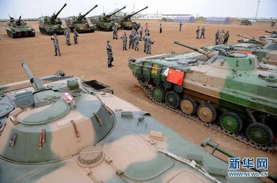 资料图:解放军参加上合组织联合演习