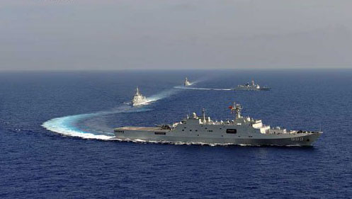 中国海军巡航南海