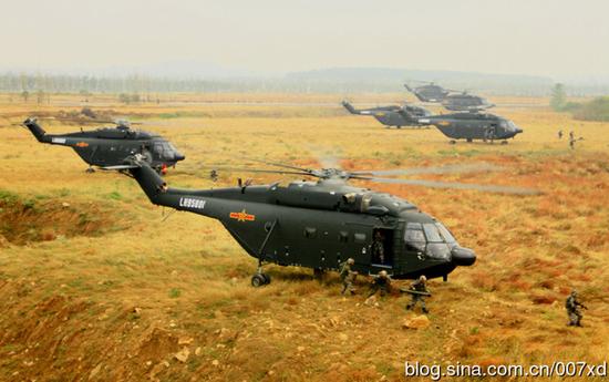 遂行连级斩首任务的第一集团军陆航旅，图中出现的是直-18A新型运输直升机