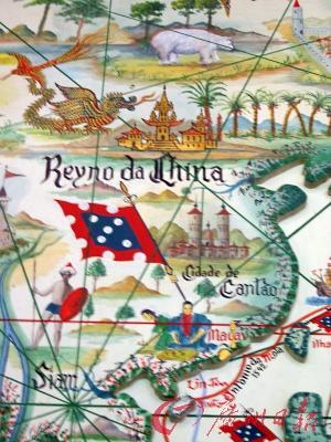 里斯本海事博物馆中早期葡萄牙地图上的中国图样