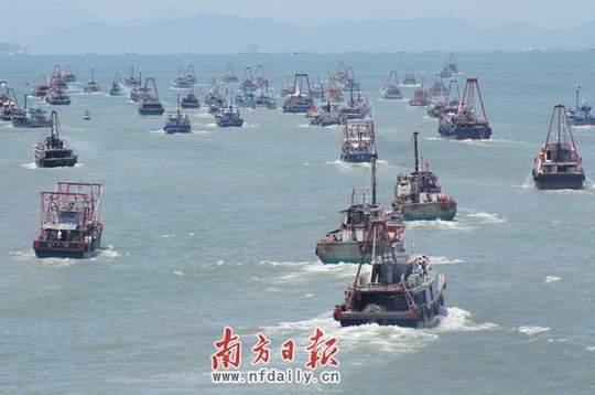 资料图：广东渔民出海捕鱼