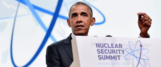 资料图：奥巴马在核安全峰会上发言