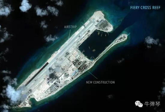 建设中的永暑礁,摄于2015年9月3日,同样是去年胜利日大阅兵当天,已