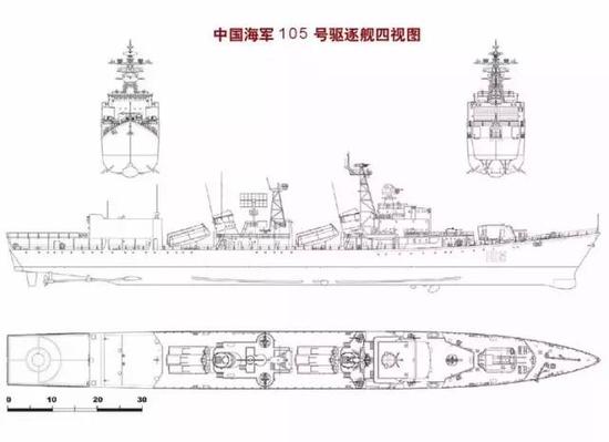济南舰四视图.(来自现代舰船杂志)