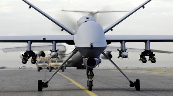 资料图片：美军MQ-9“死神”攻击型无人机。（图片来源于网络）