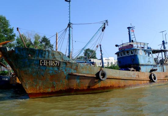 朝鲜渔船。(资料图)