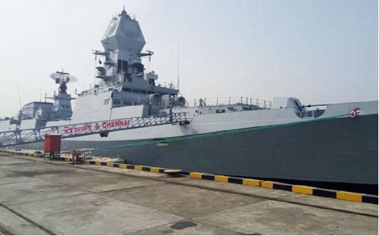 印度第3艘自产驱逐舰建造10年终服役 排水量7