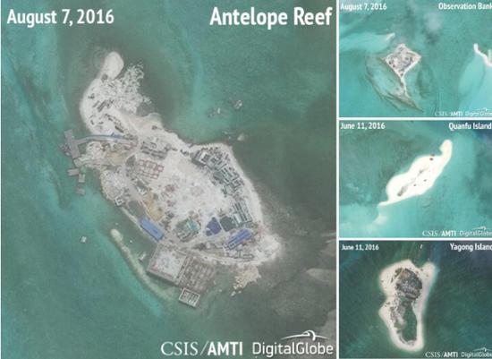 报告公布中国西沙群岛主要岛礁的最新卫星图像