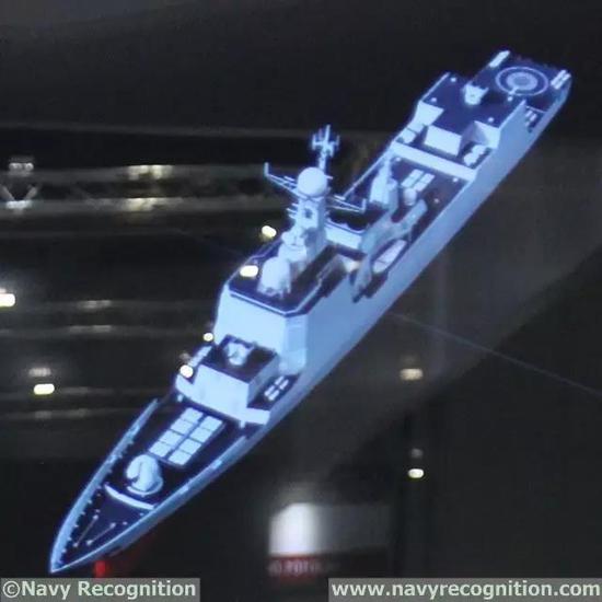 为了展示730C的效果，中船集团的视频还制作了一艘类似052系列的“驱逐舰”作为搭载平台