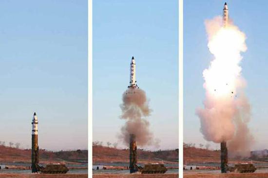 资料图：朝鲜北极星2型导弹试射