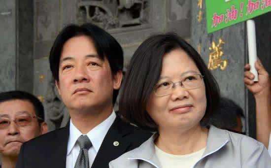 资料图:蔡英文与赖清德