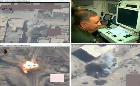 中国无人机在中东作战的视频截图