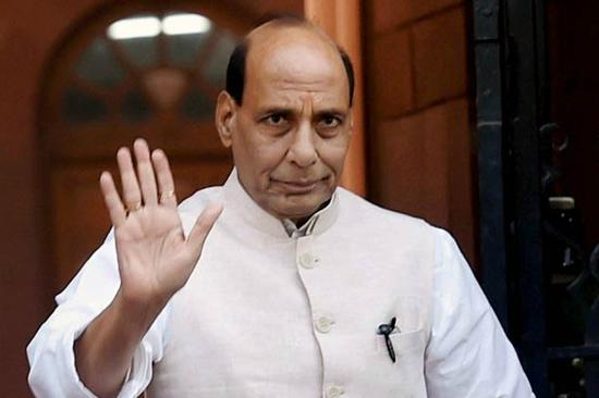 印度内政部长拉杰纳特·辛格（Rajnath Singh）（图片来源：印度报业托拉斯）