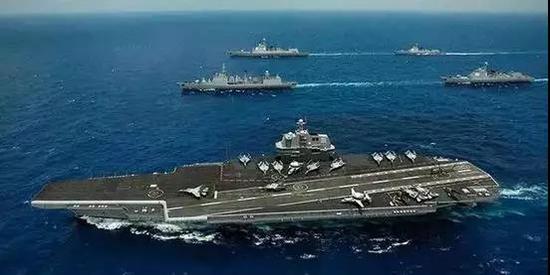 中国未来航母战斗群的想象图