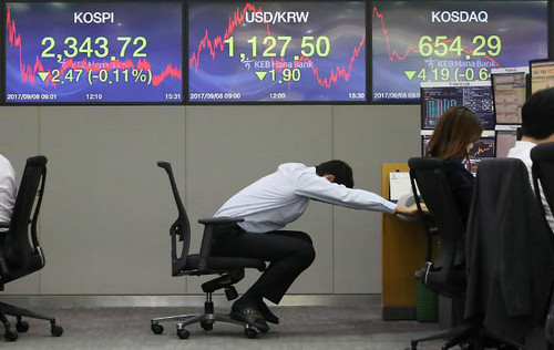 9月8日,KOSPI收盘报2343.72点,较前一交易日下跌2.47点。与中国相关企业股价一致下跌。(韩国《亚洲经济》)