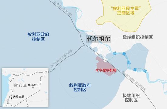 代尔祖尔目前形势图(央视新闻 制图:徐德智)