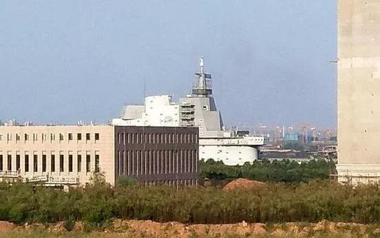 003航母的舰岛模型已露面