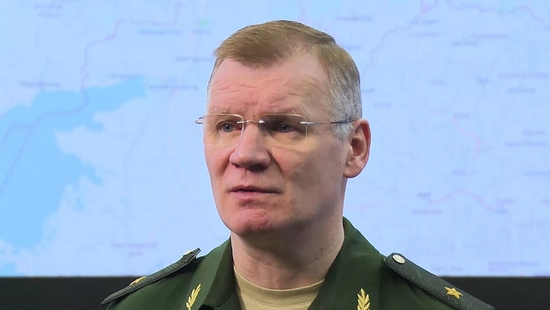 俄罗斯国防部发言人科纳申科夫（资料图）