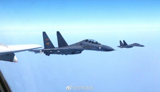 春天,让我们展翅大洋 注意雷达罩,这是我国空军的苏-30MKK战机 图源:空军发布