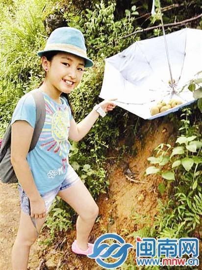 沛妍在永春老家摘野果